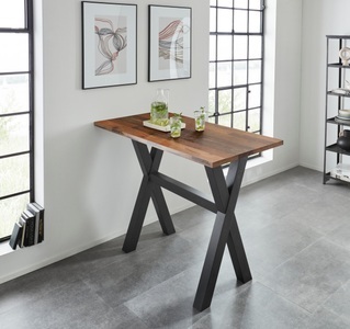 undefined, Bartisch, Gestell in X-Form (Breite 120 oder 140 cm), Mäusbacher Bartisch, Gestell in X-Form (Breite 120, 140 oder 160 cm)