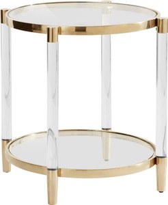 LEONIQUE, Leonique Beistelltisch »Ceadda«, mit Metallbeinen und einer Glastischplatte, in 2 Farben, Breite 61 cm, Leonique Beistelltisch »Ceadda«, mit Metallbeinen und einer Glastischplatte, in 2 Farben, Breite 61 cm