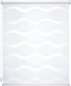 LIEDECO, Doppelrollo »Wave«, Liedeco, Lichtschutz, ohne Bohren, freihängend, Liedeco Doppelrollo »Wave«, Lichtschutz, ohne Bohren, freihängend, Klemmfix-DUO-Rollo, Doppelrollo 
