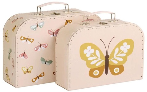 ALLC, ALLC Kofferset Schmetterlinge SCBUPI23 29x9x20cm, A Little Lovely Company Kinderkoffer »Schmetterlinge 2er Set«, (2 St.)