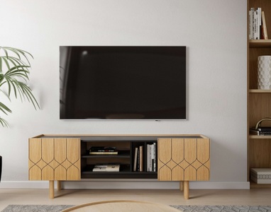 Woodman Sideboard »Porto«, dekorative Fräsungen, mit Eichenholzfurnier, Breite 175 cm