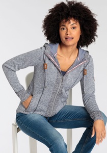 KangaROOS Kapuzensweatjacke, aus weichen Fleece im zweifarbigen Design - NEUE KOLLEKTION
