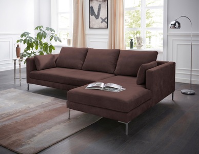 Alte Gerberei, Alte Gerberei Ecksofa »Marinus«, mit schmalen Lehnen, inklusive Rückenkissen & Armlehnkissen, Alte Gerberei Ecksofa »Marinus, L-Form«, inkl. Rückenkissen, Ottomane wahlweise rechts oder links