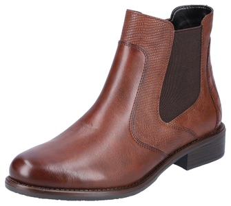 Remonte, Remonte Chelseaboots, mit Besätzen in Reptilienoptik, Remonte Chelseaboots, Blockabsatz, Stiefelette, Businesschuh, Besätze in Reptilienoptik
