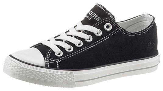 Dockers By Gerli, Dockers by Gerli Sneaker Low Sneaker schwarz, Dockers by Gerli Sneaker, mit dezenter Logo-Stickerei, Freizeitschuh, Halbschuh, Schnürschuh