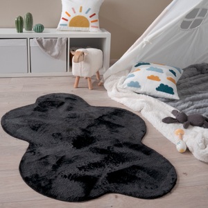 Paco Home Teppich »Pelt 640 Wolke«, wolkenförmig, Kunstfell, Uni Farben, sehr weicher Flor