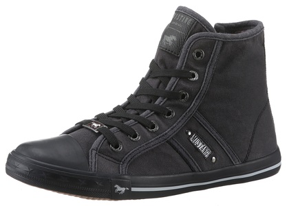 MUSTANG SHOES, Mustang Shoes Sneaker, mit Label in der Laufsohle, Mustang Shoes Sneaker, High Top-Sneaker, Schnürschuh mit Label in der Laufsohle