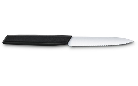 Victorinox Schweiz, Victorinox Swiss Modern Gemüsemesser - Schwarz - 10 cm - Schweiz, Victorinox Swiss Modern Gemüsemesser - Schwarz - 10 cm