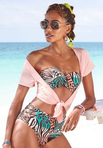 Lascana, Bikini Unterteil, Slip Damen Türkisblau 36, Venice Beach Highwaist-Bikini-Hose »Maia«, mit trendigem Druck
