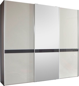 Wiemann, WIEMANN Schwebetürenschrank »Rialto«, WIEMANN Schwebetürenschrank »Rialto«, hochwertige Glas- und Spiegelfront mit Querriegel