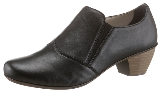 Rieker, Rieker Hochfrontpumps, Rieker Hochfrontpumps, Abendschuh, Trichterabsatz, Festtagsschuh, mit Stretcheinsätzen