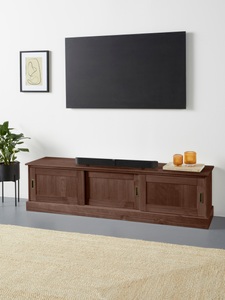 HOME AFFAIRE, Home affaire Lowboard »Schröder«, mit 3 Schiebetüren, aus massivem Kiefernholz, Home affaire Lowboard »Schröder«, Kommode mit 3 Schiebetüren, aus massivem Kiefernholz