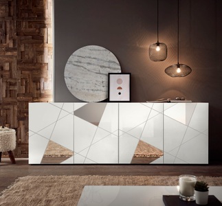 LC Sideboard »Vittoria Sideboard«, Breite 241 cm, Front mit Siebdruck und Spiegelfront