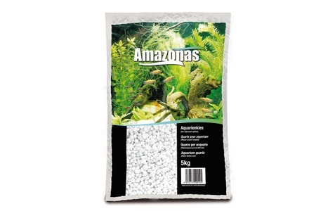 Amazonas, Kies farbig 2-3mm weiss 5kg, Amazonas Kies farbig, 2-3mm weiss (5kg)