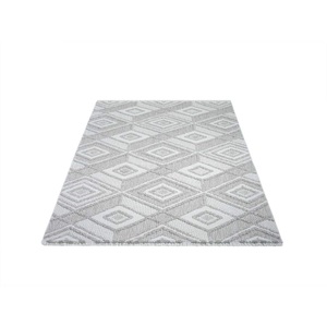 Carpet City Teppich »LINDO 8875«, rechteckig, Kurzflor, Hochtief-Muster/ 3D-Effekt, Fransen, Boho-Stil, Wohnzimmer