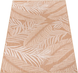 PACO HOME, Paco Home Teppich »Illusion 326«, rechteckig, Flachgewebe, Blätter Motiv, In- und Outdoor geeignet, Paco Home Teppich »Illusion 326«, rechteckig, 4 mm Höhe, Flachgewebe, Blätter Motiv, In- und Outdoor geeignet