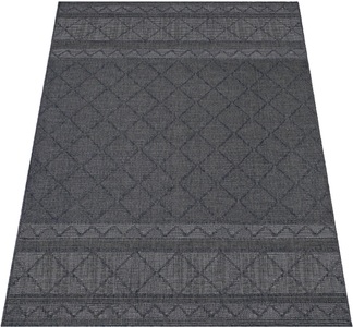 PACO HOME, Paco Home Teppich »Vermont 191«, rechteckig, Flachgewebe, modernes Design mit Rauten, gesteift, Outdoor geeignet, Paco Home Teppich »Vermont 191«, rechteckig, 4 mm Höhe, Flachgewebe, modernes Design mit Rauten, gesteift, Outdoor geeignet