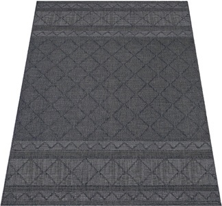 PACO HOME, Paco Home Teppich »Vermont 191«, rechteckig, Flachgewebe, modernes Design mit Rauten, gesteift, Outdoor geeignet, Paco Home Teppich »Vermont 191«, rechteckig, 4 mm Höhe, Flachgewebe, modernes Design mit Rauten, gesteift, Outdoor geeignet