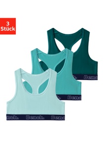 Bench. Bustier, (Packung, 3 tlg.), mit kontrastfarbigem Bündchen und Racerback