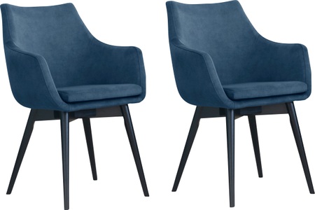 HOME AFFAIRE, Home affaire Armlehnstuhl »New Queen«, (Set), 2 St., Samtvelours, Gestell Buche Massivholz schwarz lackiert, Easy Care-Stoff, Home affaire Armlehnstuhl »New Queen«, (Set), 2 St., Samtvelours, Gestell Buche Massivholz schwarz lackiert, Easy Care-Stoff