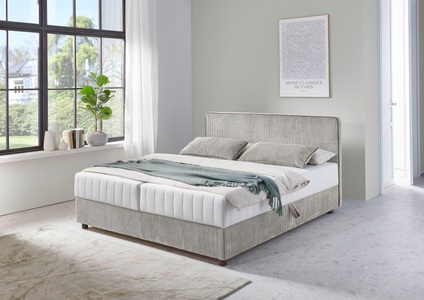 ATLANTIC home collection Bett »Corinna«, Boxbett inkl. Stauraum, Cord, erhältlich in unterschiedlichen Breiten