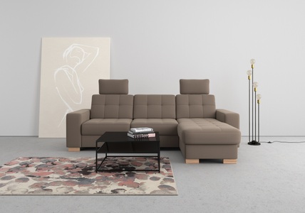 SIT&MORE, sit&more Ecksofa, wahlweise mit Bettfunktion und Bettkasten, 