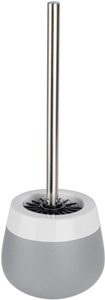 Wenko, WENKO WC-Bürstengarnitur MALTA, Wenko WC-Bürstengarnitur Malta Weiss-Grau | 38.5 × 14 cm