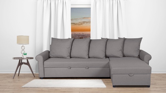 GEPADE, GEPADE Ecksofa »Sugar«, mit Schlaffunktion, Bettkasten und Zierkissen, 
