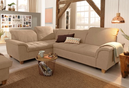 HOME AFFAIRE, Home affaire Ecksofa »Lyla«, wahlweise mit Rückenfunktion und Bettfunktion, 