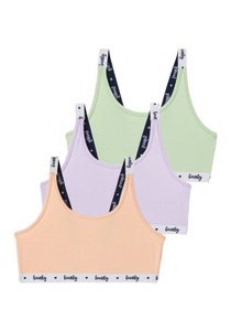 Buffalo Bustier, (Packung, 3 tlg.), mit bedruckten Trägern