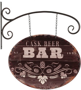 Ambiente Haus, Ambiente Haus Metallschild »Pub Schild 48cm«, (1 St.), Ambiente Haus Metallbild »Pub Schild 48cm«, (1 St.)