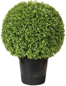 Fink, Fink Kunstpflanze »Buchsbaum Kugel, getopft«, (1 St.), Dekopflanze Buxus, aus Kunststoff, im Topf, Ø 18cm, 30cm oder 40 cm, In- und Outdoor geeignet, 