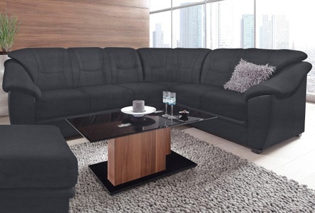 SIT&MORE, sit&more Ecksofa, sit&more Ecksofa »Savona L-Form«, wahlweise mit Bettfunktion, inklusive Federkern, frei im Raum stellbar