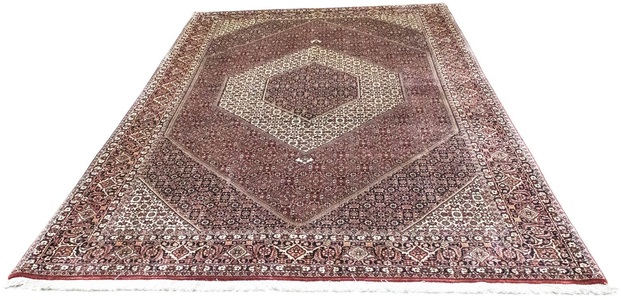 MorgenLand, morgenland Wollteppich »Bidjar Teppich handgeknüpft rot«, rechteckig, 15 mm Höhe, morgenland Wollteppich »Bidjar Teppich handgeknüpft rot«, rechteckig, 15 mm Höhe
