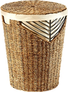 Löcker, locker Wäschekorb »Wäschekorb«, (1 St.), locker Wäschekorb »NATUR«, (1 St.), Wäschesammler aus Seegras, Höhe ca. 50 cm