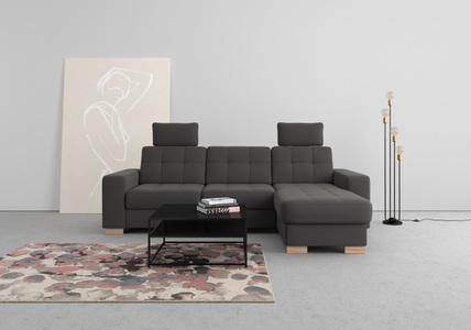 SIT&MORE, sit&more Ecksofa, wahlweise mit Bettfunktion und Bettkasten, sit&more Ecksofa »Quincy L-Form«, wahlweise mit Bettfunktion und Bettkasten