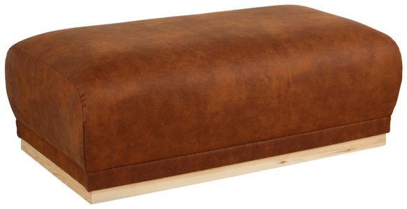 HOME AFFAIRE, Home affaire Hocker »Seeland«, mit sichtbarem Holzrahmen an der Unterseite, 