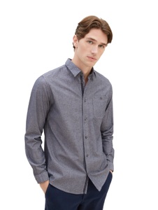 Tom Tailor, TOM TAILOR Langarmhemd, mit Brusttasche, TOM TAILOR Langarmhemd, mit Brusttasche