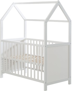 Roba, roba Hausbett 60 x 120 cm weiß, roba® Babybett »Hausbett 60x120, weiss«, FSC®-Holz aus gewissenhaft bewirtschafteten Wäldern