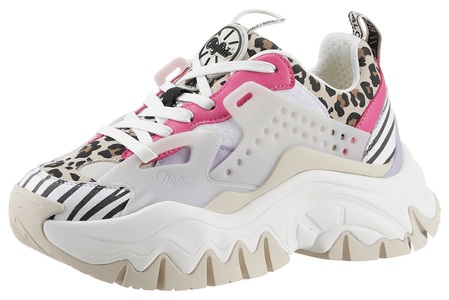 Buffalo, Buffalo Plateausneaker »TRAIL ONE«, mit angesagtem Animalprint, Buffalo Plateausneaker »TRAIL ONE«, mit angesagtem Animalprint, Freizeitschuh, Halbschuh, Schnürschuh