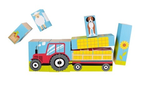 beleduc, Beleduc Blockpuzzle Bauernhof, beleduc Puzzle »Bauernhof«, (17 tlg.), Holzart: Birke