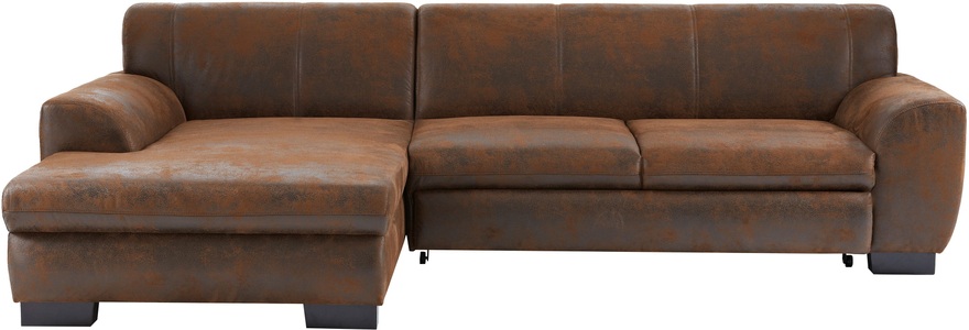 HOME AFFAIRE, Home affaire Ecksofa »Nika«, MELROSE®, Microfaser oder Struktur, wahlweise mit Bettfunktion, Home affaire Ecksofa »Nika L-Form«, wahlweise mit Bettfunktion, auch in Cord