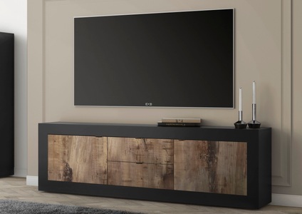 LC, LC Lowboard »Basic«, Breite 210 cm, INOSIGN Lowboard »Basic Breite 210 cm, TV-Board 2 Türen, 2 Schubkästen, TV-Schrank« Metallgriff, moderne Rahmenoptik, viel Stauraum, Farbauswahl