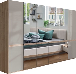 Wiemann, WIEMANN Drehtürenschrank »Barcelona«, WIEMANN Drehtürenschrank »Barcelona«, mit Spiegelfront und schmaler Bauchbinde