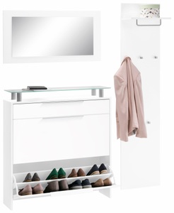 borchardt Möbel, borchardt Möbel Garderoben-Set »Oliva«, (Set, 3 St.), hängender Schuhschrank, borchardt Möbel Garderoben-Set »Oliva«, (3-tlg.), hängender Schuhschrank