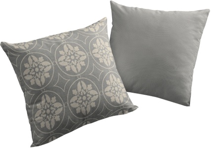 Adam elements, Adam Elements - ADAM - Kissenbezug Romantic Puligny Light 60 cm x 40 cm, Dunkelgrau, Adam Dekokissen »Romantic Puligny A Light«, mit grossen Ornamenten, Wendekissenhülle ohne Füllung, 1 Stück