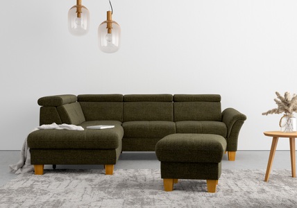 HOME AFFAIRE, Home affaire Ecksofa »Lindgren«, wahlweise mit TV-Funktion, Stauraum und Kopfteilverstellung, Home affaire Ecksofa »Lindgren L-Form«, wahlweise mit TV-Funktion, Stauraum und Kopfteilverstellung