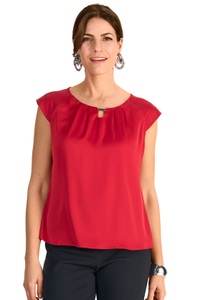 HERMANN LANGE COLLECTION, HERMANN LANGE Collection Shirttop, mit Detail am Ausschnitt, 