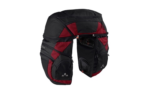 Vaude, Vaude Karakorum Pro Tasche (Schwarz), Vaude Karakorum Pro - Fahrradtasche Black / Carmine 65 L