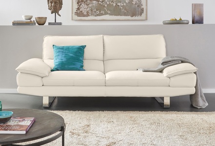CALIA ITALIA, CALIA ITALIA 3-Sitzer »Dave«, mit Kufen in zwei Lederqualitäten, CALIA ITALIA 3-Sitzer »Dave, Sitzkomfort der Extraklasse, tolle Details« Designsofa auf Kufenfuss, in zwei Lederqualitäten